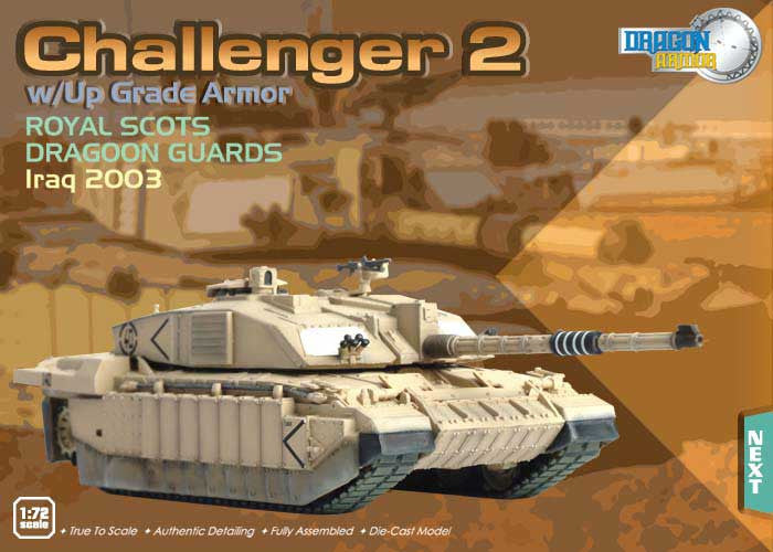 Dragon Models 1/72nd Scale Armor Series Modern Challenger II w/Up Grade Armor, Royal Scots Dragoon Guards, Iraq 2003 #60044