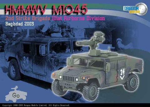 Dragon Models 1/ 72nd Scale Armor Series Modern HMMWV M1025 TOW, 2nd Strike Brigade, 101st Airborne Division, Baghdad 2003 #60055