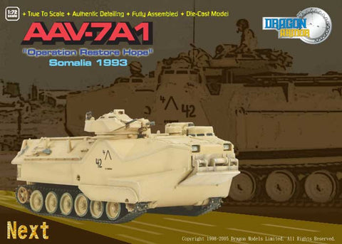 Dragon Models 1/ 72nd Scale Armor  AAV-7A1, Operation Restore Hope Somalia 1993 #60057