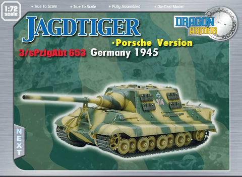 Dragon Models 1/ 72nd Scale Armor Sd.Kfz. 186 JagdTiger (Porsche Version), 3/sPzJgAbt 653, Germany 1945 #60128