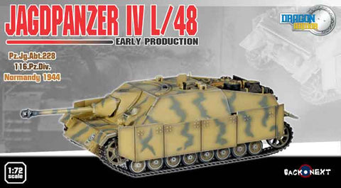 Dragon Models 1/ 72nd Scale Armor Jagdpanzer IV L/48, Early Production, Pz.Jg.Abt 228, 116.Pz.Div, Normandt 1944 #60225