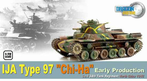 Dragon Models 1/72nd Scale Armor Series IJA Type 97 CHI-HA Early Production, Co.4, 34th Tank Regiment, North China 1945 #60432