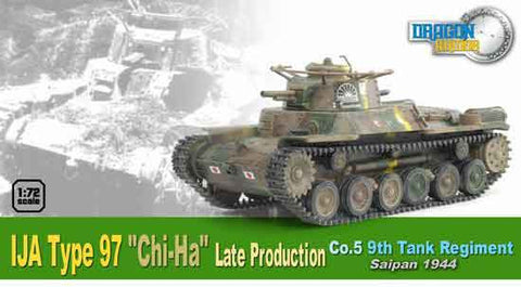 Dragon Models 1/ 72nd Scale Armor 1:72 IJA Type 97 CHI-HA Late Production, 9th Tank Regiment, Saipan 1944 #60434