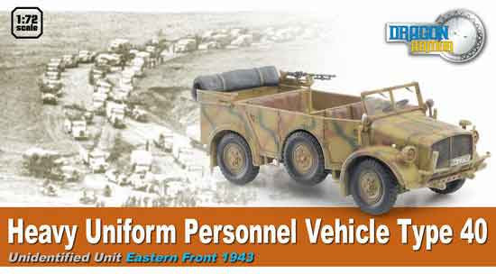 Dragon Models 1/ 72nd Scale Armor 1:72 Heavy Uniform Personnel Vehicle Type 40. Eastern Front 1943  #60502