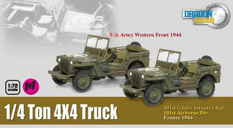 Dragon Models 1/72nd Scale Armor Series 1/4 Ton 4x4 Truck (Twin Pack) #60505