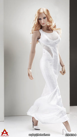 AC PLAY 1/6 Sleeveless Mermaid Gown Accessory Set B "White Color" #AP-ATX014B