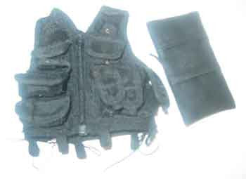 ART FIGURES Loose 1/6th Tactical Vest w/Pouch Black Modern Era #AFL4-Y110