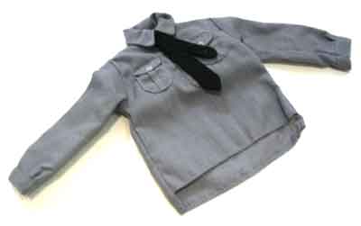 ARMOURY Loose 1/6th Italian Shirt (Grey,w/Black Tie) WWII Era #ARL4-U201
