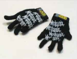 BARRACK SERGEANT Loose 1/6th Gloves (Pair, Mechanix, B/W) Modern Era #BSL4-A200