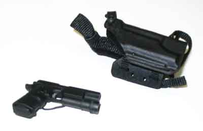 BARRACK SERGEANT Loose 1/6th M1911 Handgun w/TacLight & Holster (BK) Modern Era #BSL4-W920