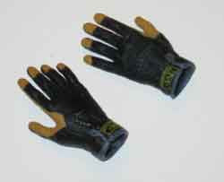Crazy Dummy Loose 1/6th Mechanix Gloved Hands (Pair)(Bendy)(Black/Tan) #CDNB4-H100