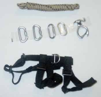 DAM Toys Loose 1/6th Rappelling Gear (4xCarabiners/Rope/Harness/Descender) #DAM4-A333