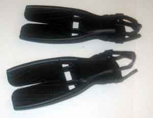 DAM Toys Loose 1/6th Scuba Fins (Scubapro Twin Jet Max Fins)(Black) #DAM4-B900