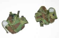 DAM Toys Loose 1/6th MOLLE Ammo Pouch Woodland 2x  #DAM4-P300