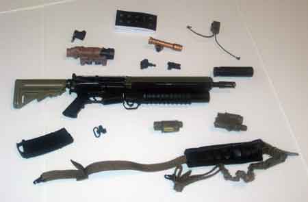 DAM Toys Loose 1/6th SOPMOD M4 Rifle w/M203 Rifle w/Accessories  #DAM4-W201