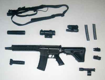 DAM Toys Loose 1/6th M4 Rifle w/Accessories  #DAM4-W304
