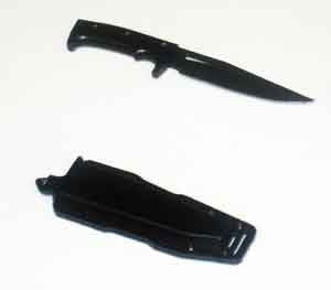 DAM Toys Loose 1/6th Knife (w/Sheath)(Black)  #DAM4-X820