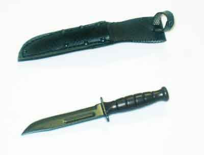 DAM Toys Loose 1/6th Knife (KABAR)(w/Sheath)(Black) #DAM4-X850