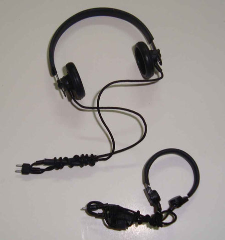 Dragon Models Loose 1/6th Scale WWII German Headphones & Throat Mic #DRL1-A251