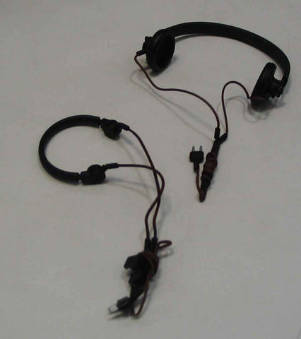 Dragon Models Loose 1/6th Scale WWII German Headphones & Throat Mic (brown cable) #DRL1-A252