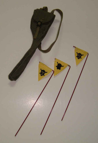 Dragon Models Loose 1/6th Scale WWII German DH Mine Flags w/Tropical Canvas carrier #DRL1-A312
