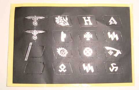 Dragon Models Loose 1/6th Scale WWII German SS Collar Tabs (Stickers) #DRL1-A441