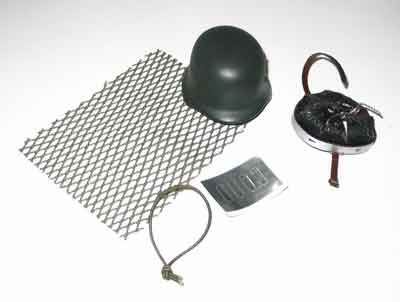 Dragon Models Loose 1/6th Scale WWII German M35 Helmet w/Netting (Cloth) (w/M31 Helmet Liner) #DRL1-D037