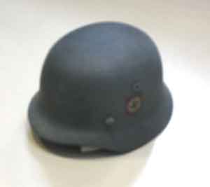 Dragon Models Loose 1/6th Scale WWII German M35 Helmet w/SS Decals (Light Whitewash) (w/M31 Helmet Liner) #DRL1-D038