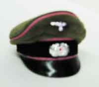 Dragon Models Loose 1/6th Scale WWII German M37 Field Cap-Panzer Officer's (rose-pink) piping #DRL1-D320