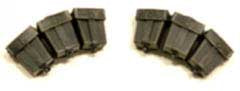 Dragon Models Loose 1/6th Scale WWII German 98K Ammo Pouch (pair) (Black) rough weathered #DRL1-P008