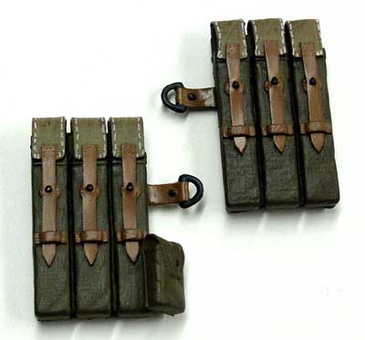 Dragon Models Loose 1/6th Scale WWII German MP40 Ammo Pouch (pair) (Light Green) #DRL1-P104