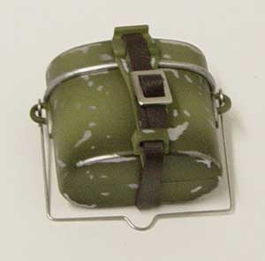 Dragon Models Loose 1/6th Scale WWII German Mess Kit weathered w/rough leather strap (Light Green) #DRL1-P707