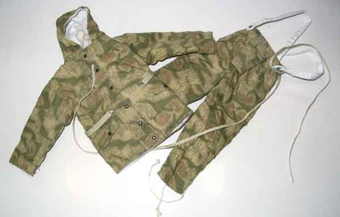 Dragon Models Loose 1/6th Scale WWII German (Reversible) Winter Combat Parka & Trousers-Water /(Tan) Camo #DRL1-U716