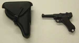 Dragon Models Loose 1/6th Scale WWII German Parabellum P'08 w/Holster (Black) #DRL1-W010