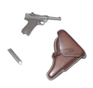 Dragon Models Loose 1/6th Scale WWII German Luger P'08 "working toggle" w/holster (Brown) #DRL1-W012