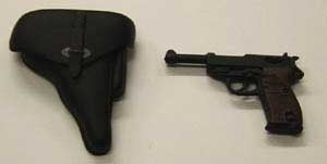 Dragon Models Loose 1/6th Scale WWII German Walther P38-black w/Holster (Black) #DRL1-W020
