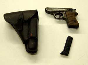 Dragon Models Loose 1/6th Scale WWII German Walther PP w/holster (Brown) #DRL1-W031