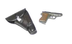 Dragon Models Loose 1/6th Scale WWII German Walther PPK w/holster (Black) #DRL1-W032