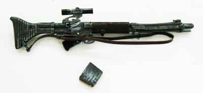 Dragon Models Loose 1/6th Scale WWII German FG42 Early Version weathered w/leather sling & metal slider #DRL1-W603