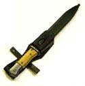 Dragon Models Loose 1/6th Scale WWII German Bayonet (LB wood grip) w/frog (Black) #DRL1-X105