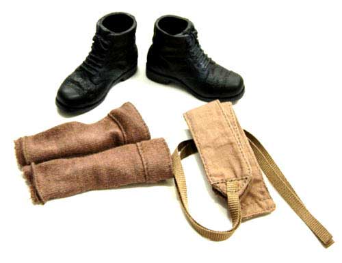 Dragon Models Loose 1/6th Scale WWII British Boots w/Anklet Webs #DRL2-F101