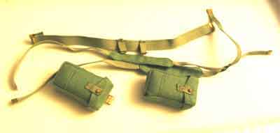 Dragon Models Loose 1/6th Scale WWII British Web Belt w/Suspenders & '37 Basic Pouches (OD) new style metal ends #DRL2-P104