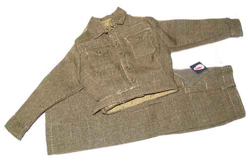 Dragon Models Loose 1/6th Scale WWII British 40-Pattern Battle Dress Shirt & Pants w/Desert Rats Patch #DRL2-U104