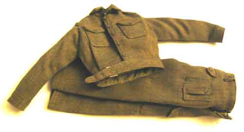 Dragon Models Loose 1/6th Scale WWII British 40-Pattern Battle Dress Shirt & Pants #DRL2-U105