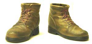 Dragon Models Loose 1/6th Scale WWII US Service Shoes weathered  #DRL3-F201