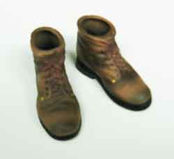 Dragon Models Loose 1/6th Scale WWII US Combat Service Boots gold eyelets (Brown)  #DRL3-F202