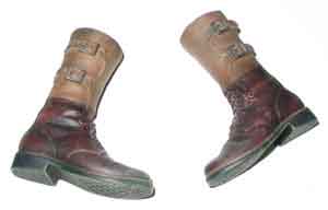 Dragon Models Loose 1/6th Scale WWII US Combat Service Boots " Buckle-style" weathered  #DRL3-F302