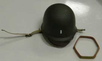 Dragon Models Loose 1/6th Scale WWII US M1 Helmet w/Lt Rank & Liner  #DRL3-H109