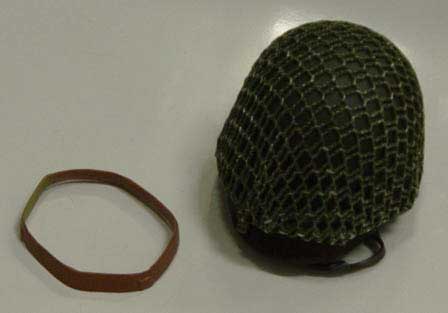 Dragon Models Loose 1/6th Scale WWII US M1 Helmet w/100th "Red Bull" logo, Net & Liner  #DRL3-H113