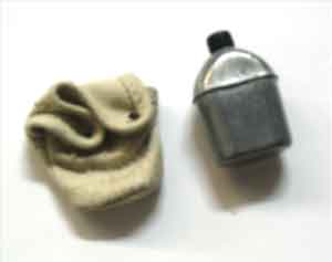 Dragon Models Loose 1/6th Scale WWII US M1910 Canteen w/cloth no stamps (Khaki)  #DRL3-P206